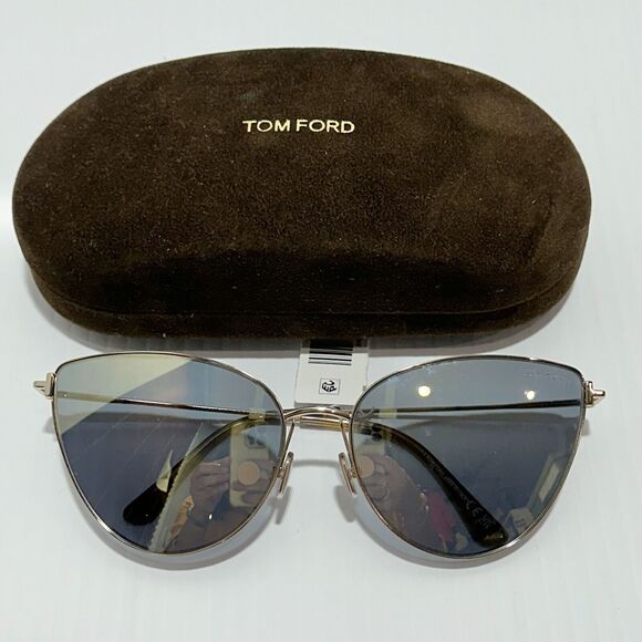 Tom Ford ANAIS-02 TF1005 32C Sunglasses Shiny Gold Cat Eye Full Rim NWT $510 main image 9